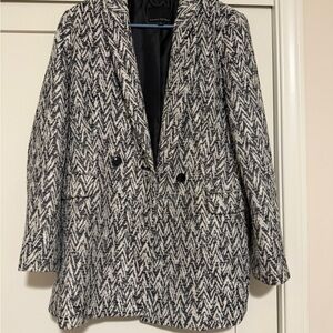 Banana Republic Black and White Chevron Blazer